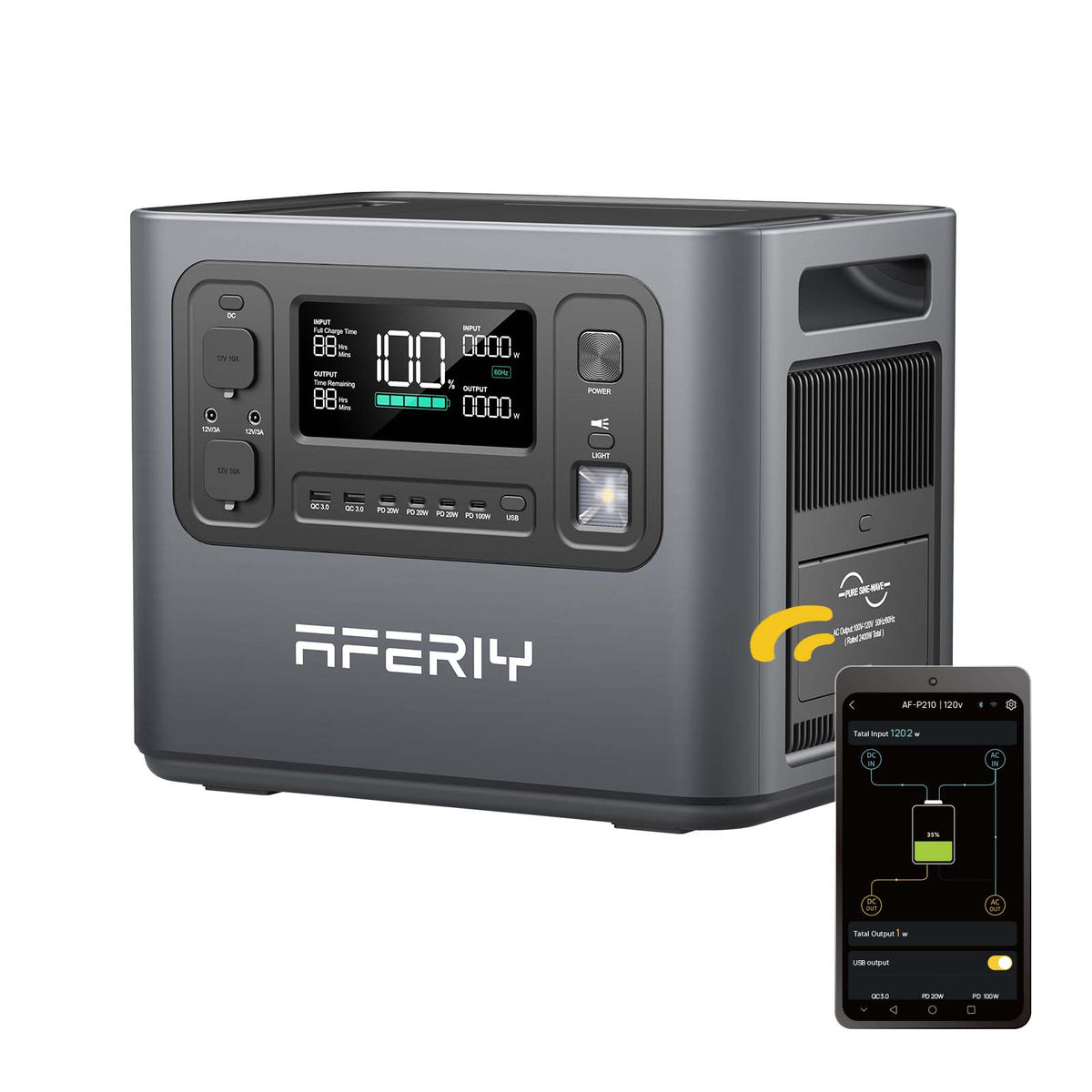 AFERIY P210 Portable Power Station 2400W 2048Wh