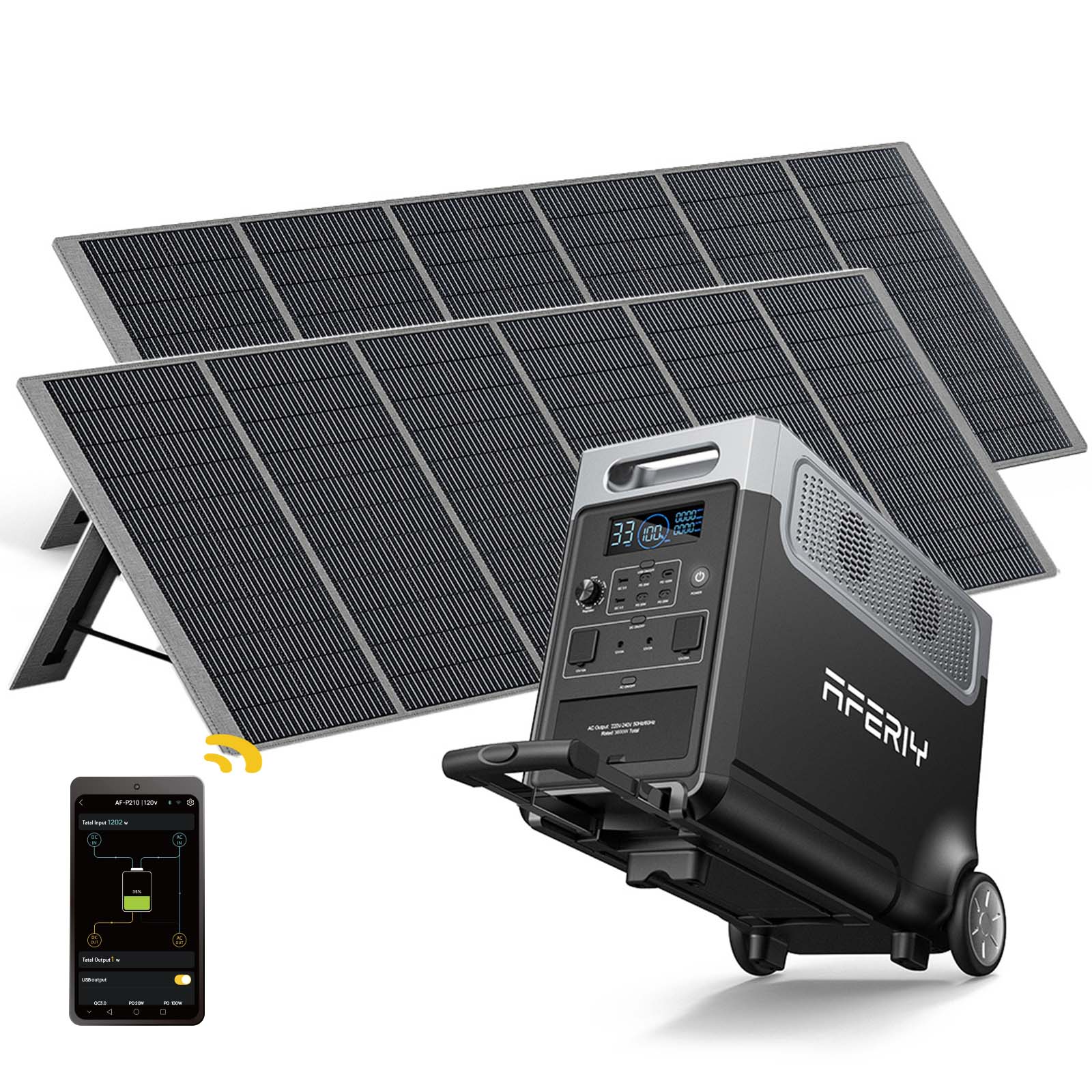 AFERIY P310 3600W Solar Generator Kit